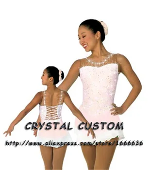 

Beautiful Girls Ice Skating Dresses With Spandex Graceful New Brand Figure Skating Competition Dress Custom DR2671