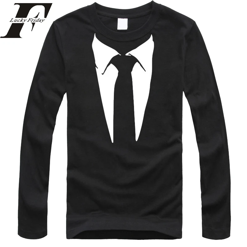 LUCKYFRIDAYF 2018 футболка смокинг тройники ретро галстук забавные Camisetas мужские топы