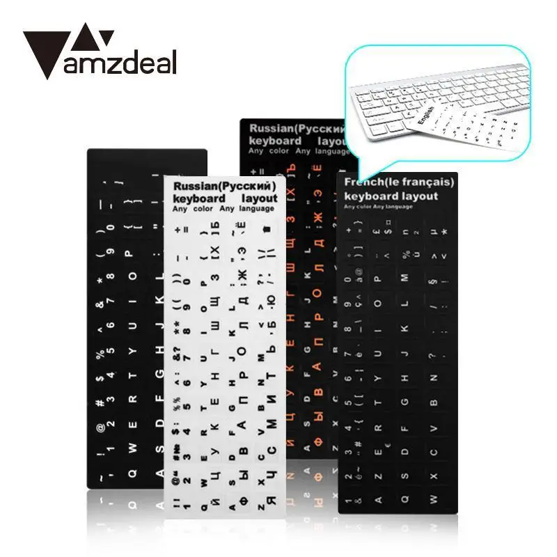 Amzdeal наклейка на русскую клавиатуру кожу для ПК компьютера настольного