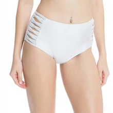 Новинка, женские плавки-бикини с перекрестными ягодицами и высокой талией, плавки-бикини