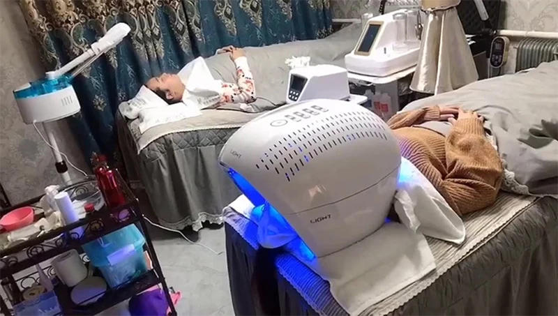 Terapia de Luz Máquina da Lâmpada para Acne Rejuvenescimento da Pele Portátil Photon Cores Máscara Facial Luz Fototerapia Removedor Pdt Led 7 Mod. 1212606 21 7 cores led máscara facial luz fototerapia