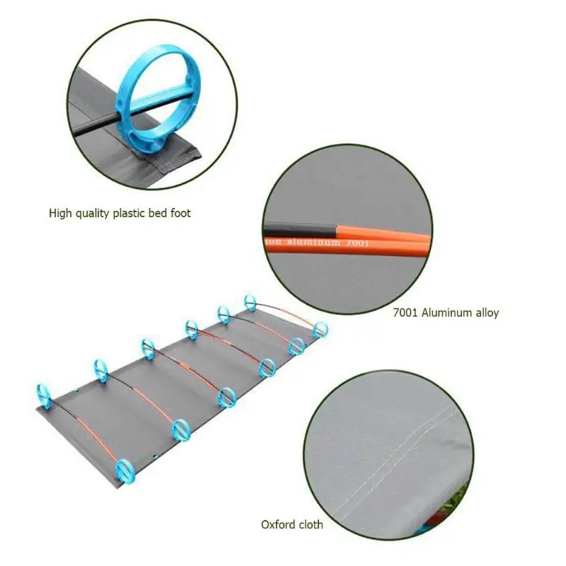 Кемпинг складная кровать кроватка портативный палатка кровать сверхлегкий алюминиевый сплав удобный коврик Открытый путешествия Туризм