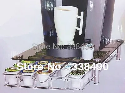 Free Shipping Keurig Coffee K Cup Drawer Holder With Tempered
