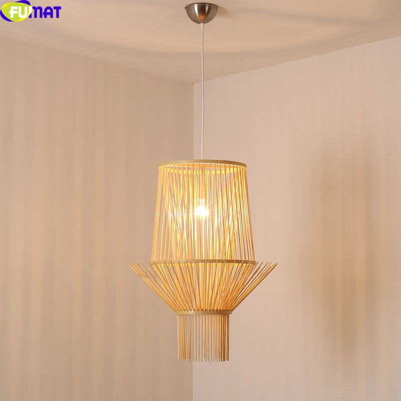 

FUMAT Creative Design Hand-made Bamboo Pendant Lights for Living Room Dinning Room Bedroom Loft Hanging Lamp Light Led Lampara