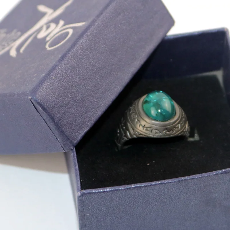 

Anime Fate Stay Night Saber Surrounding Ring of The Spirit Arthurian Sword Blackened Version of Ancient Silver Ring