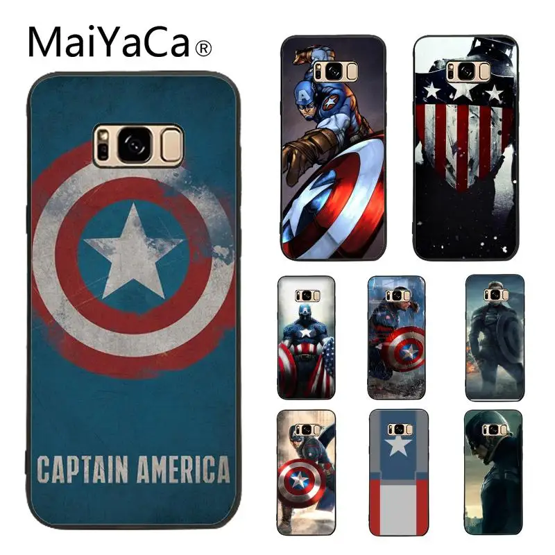 

MaiYaCa Case for Galaxy S9 Capitan America Ultra Thin Cartoon Pattern Soft Back Phone Case For Samsung Galaxy S5 S6 S7 S8 S9