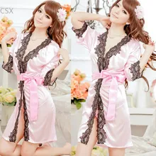 MwOiiOwM 2013 Новое поступление женский кружевной халат пижамы пеньюар сексуальное нижнее белье женские пижамы+ стринги 24