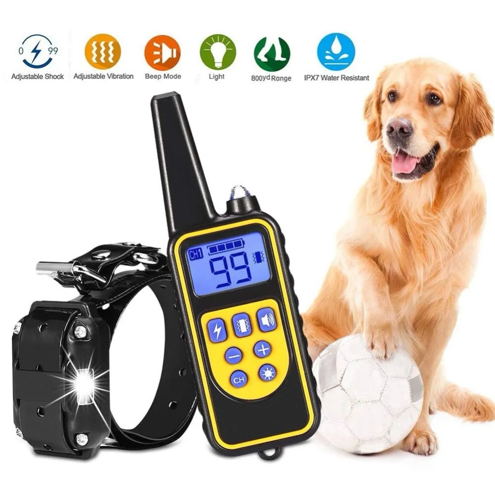 Pet Remote 800M Electric Dog Training Collar Anti Bark Waterproof 