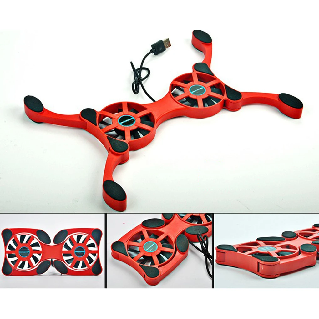 

Rotatable USB Fan cooling pad Double Fans Cooler Notebook Cooler Stand Foldable USB Fan laptop cooler for Computer Laptop 5Color
