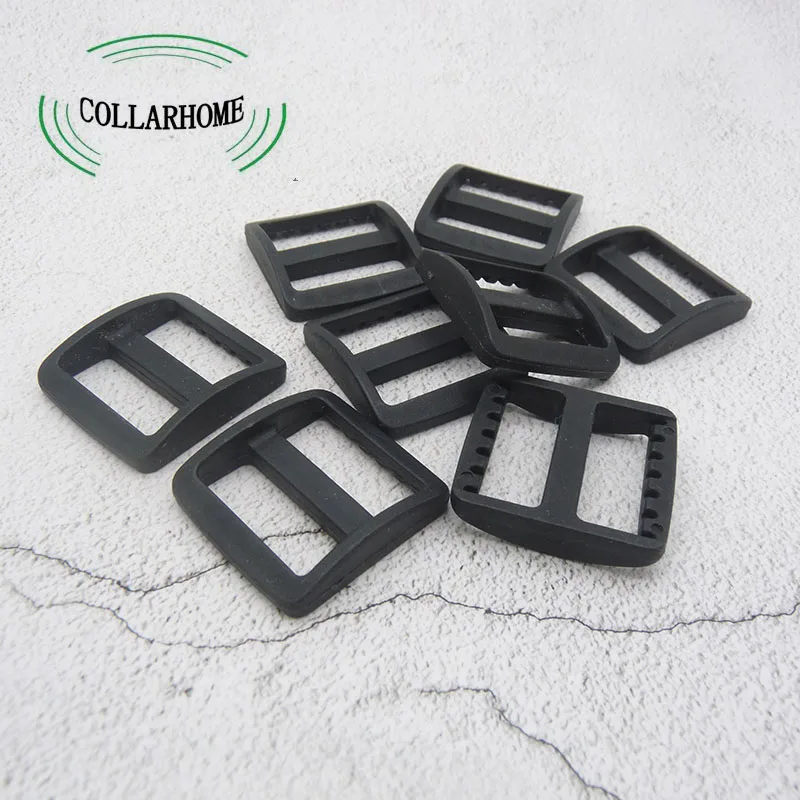 

100Pcs /Lot Plastic Black Curve Slider 1Inch(25mm) Webbing Buckles Tri-Glide Adjust Tri-Ring Camping Sport Backpack Straps