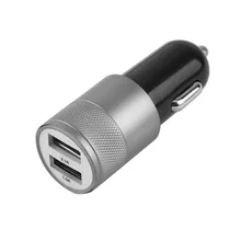Прочный совместимый DC12-24V 2.1A 1.0A алюминиевый двойной usb-порт USB Универсальное автомобильное зарядное устройство адаптер подходит для iphone6/6s/5