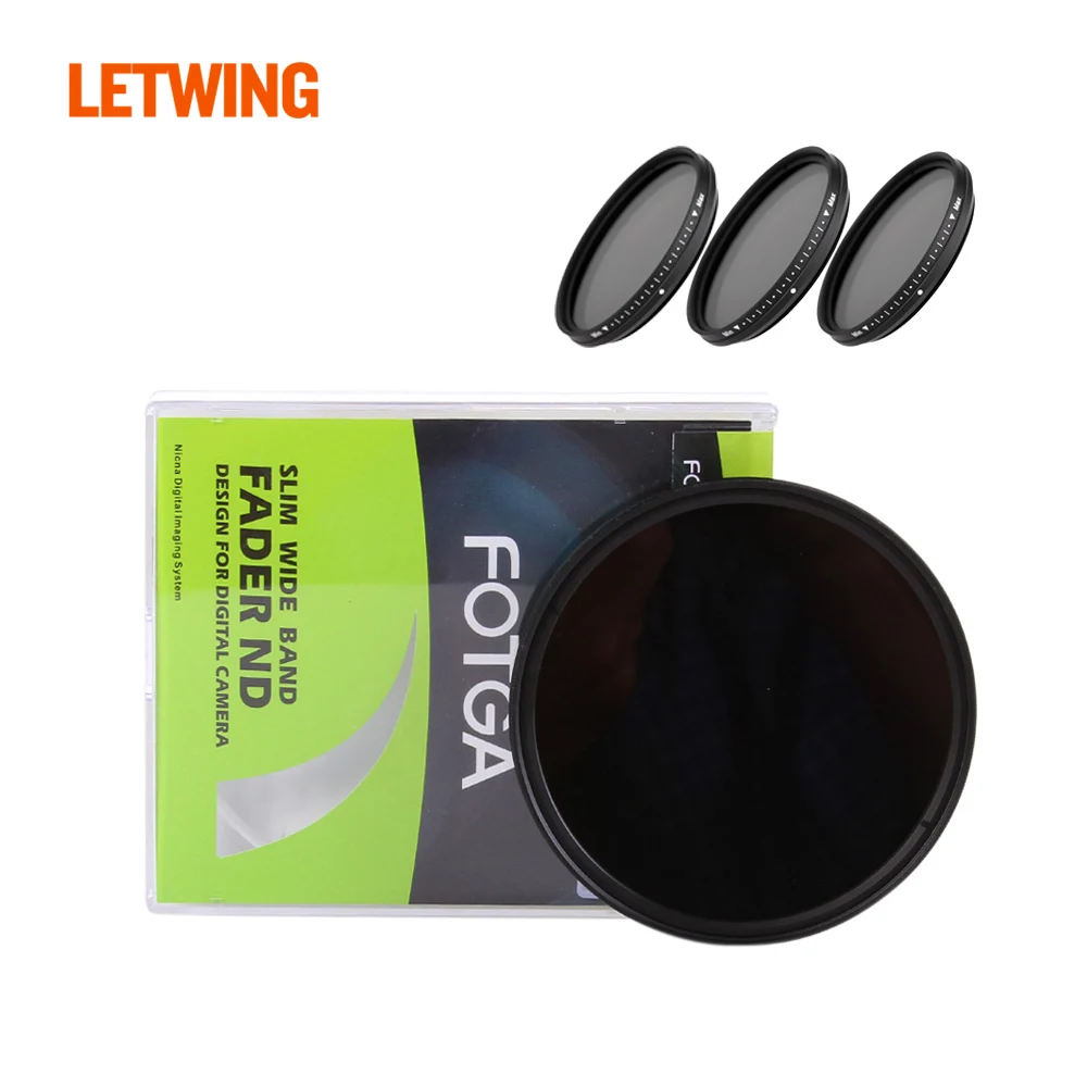 

Fotga 1pcs Neutral Density Adjustable ND Filter ND2 to ND400 43-86mm 40.5 46 49 52 58 55 58 62 67 72 77 82mm