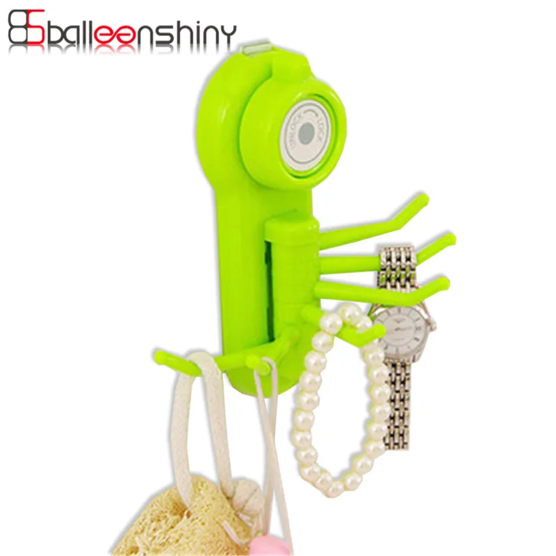1PCS Storage Hook Creative Sucker Six Horn Bathroom Kitchen Sundries Organizer Suction Cup Storage Tool 72g