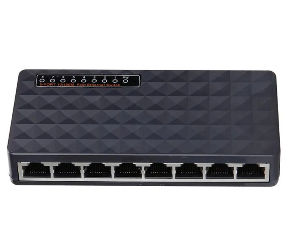 RJ45 8 портов высокопроизводительный сетевой коммутатор 10/100 Мбит/с быстрый Ethernet