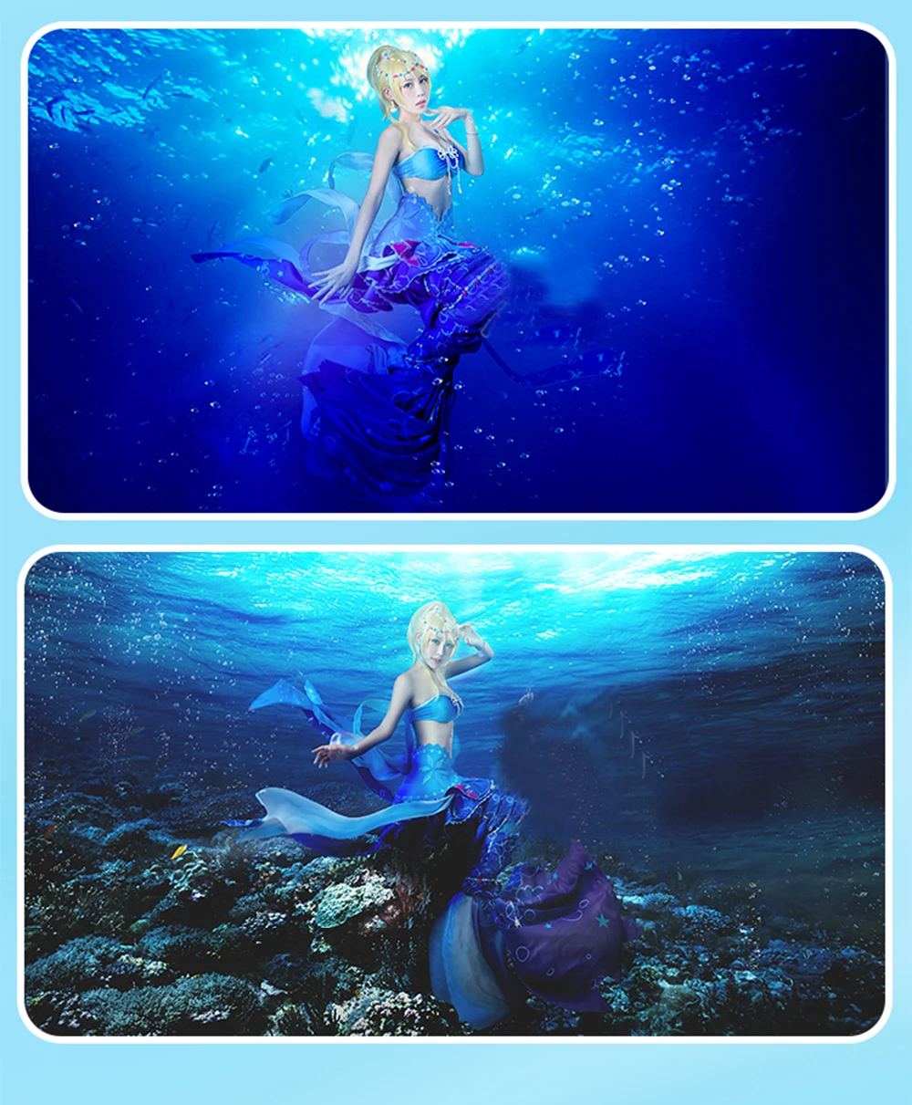 Anime Cosplay Costume Eli Ayase Cosplay Love Live! School Idol Project Mermaid Idolized Awakening Uwowo Costume (5)