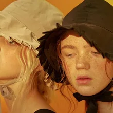 Женская новая мода ведро винтажное девушка ведро Королевское Платье стиль ведро Милая шляпа от солнца с подбородком ремень