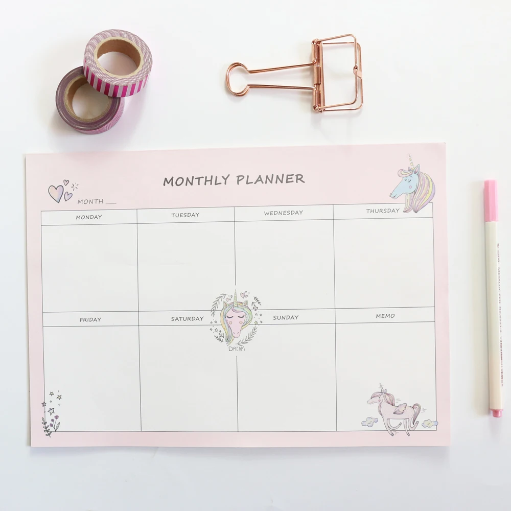 Оригинальный школьный стол для учеников Domikee ежедневный блокнот планировщик