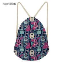 Nopersonality гитара в цветочек с принтом женская сумка на шнурке из полиэстера мягкий рюкзак на шнурке для девушек Повседневный рюкзак для путешествий для девочек