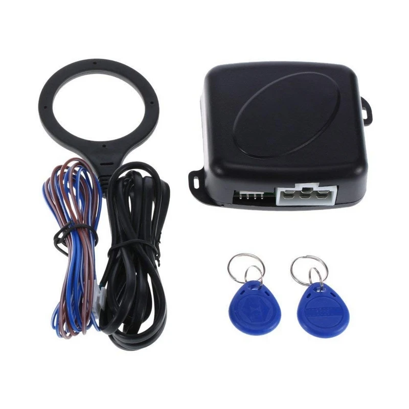 

Universal 12V Auto Car Smart Card Lock Anti-Theft Device One-button Activation RFID Passive Systems Alarm Engine Push Button