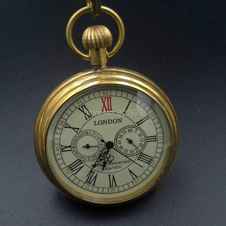 1856 чистый Cooper 3 набирает Скелет ветра до Механические мужские карманные часы W/Сеть хороший подарок цена H036
