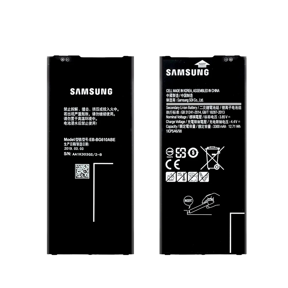 Аккумулятор EB-BG610ABE для samsung GALAXY ON7 J7 Prime G6100, высококачественный Аккумулятор akku 3300 мАч с отслеживанием