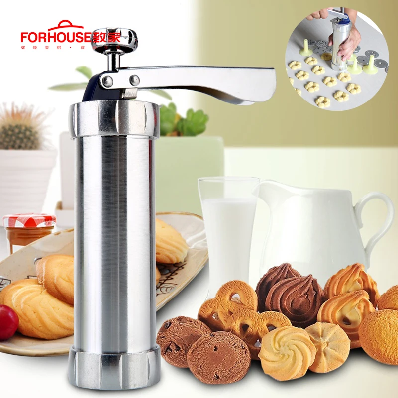 Stainless Steel Icing Piping Syringe Gun Nozzles Fondant Cookie Presses Sets Cake Extruder Machine Making Gun Biscuit Maker