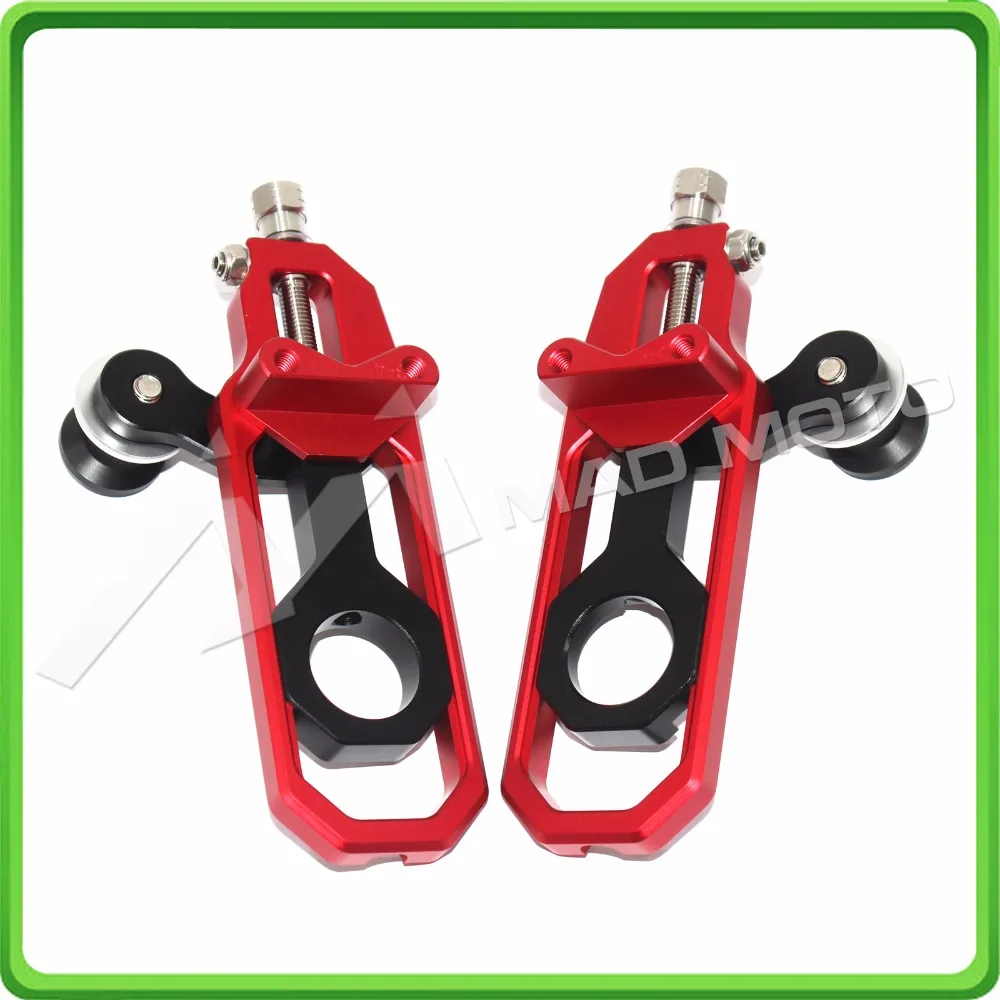 Motorcycle Chain Tensioner Adjuster with spool fit for Suzuki GSXR 600 GSX-R 750 2006 2007 2008 2009 2010 Red & Black (8)