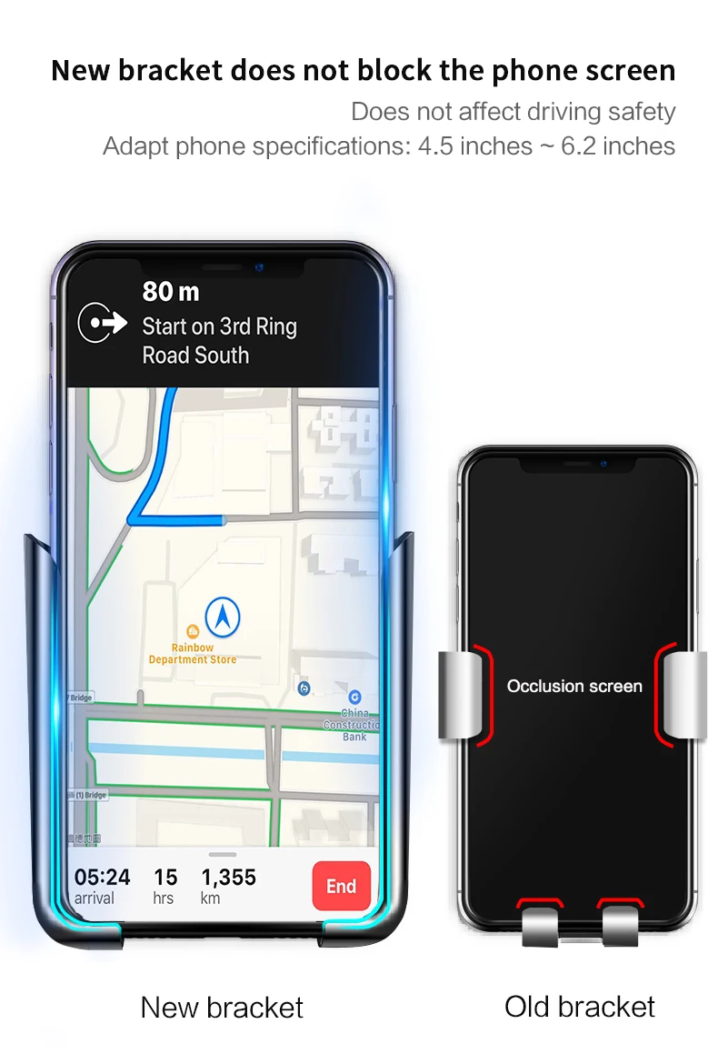 Универсальный автомобильный держатель для IPhone Xs X 7 6 Plus, samsung Note S9, Xiaomi, huawei, автомобильный держатель для телефона