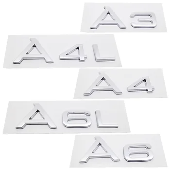 

3D Car Sticker Auto Rear Trunk Number Letters Badge Emblem decals For Audi A3 A4L A4 A5 A6L A7 A8L Q3 Q5 Q7 TT S3 S4 S5 S6 S7 S8