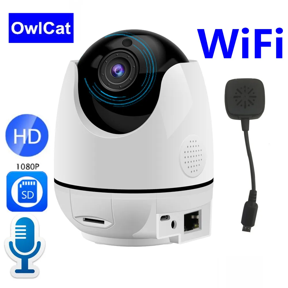 

1080P Wireless IP Camera WiFi Auto Tracking Security CCTV Network Camera Temperature Humidity Display Two Way Audio Baby Monitor