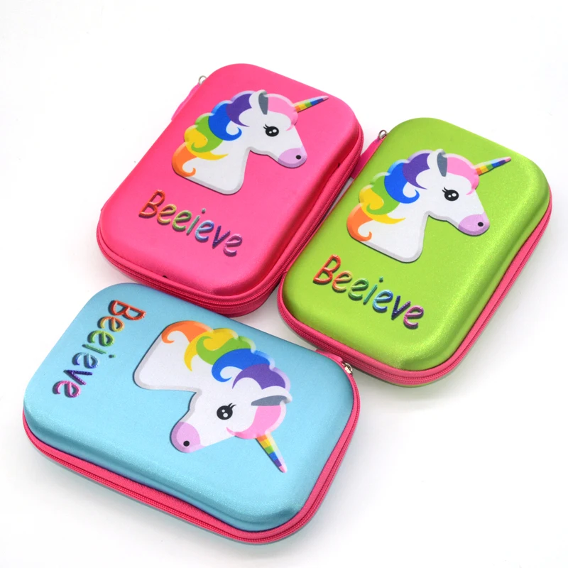 Пенал для карандашей с единорогом Kawaii estuche escolar EVA pencilcase Cartoon trousse scolaire stylo astuccio scuola