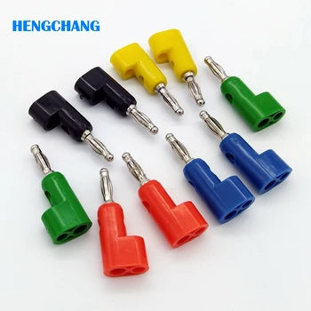 

10pcs 5 colour Gun type 4mm banana plug Screw Fix stackable banana connector plug