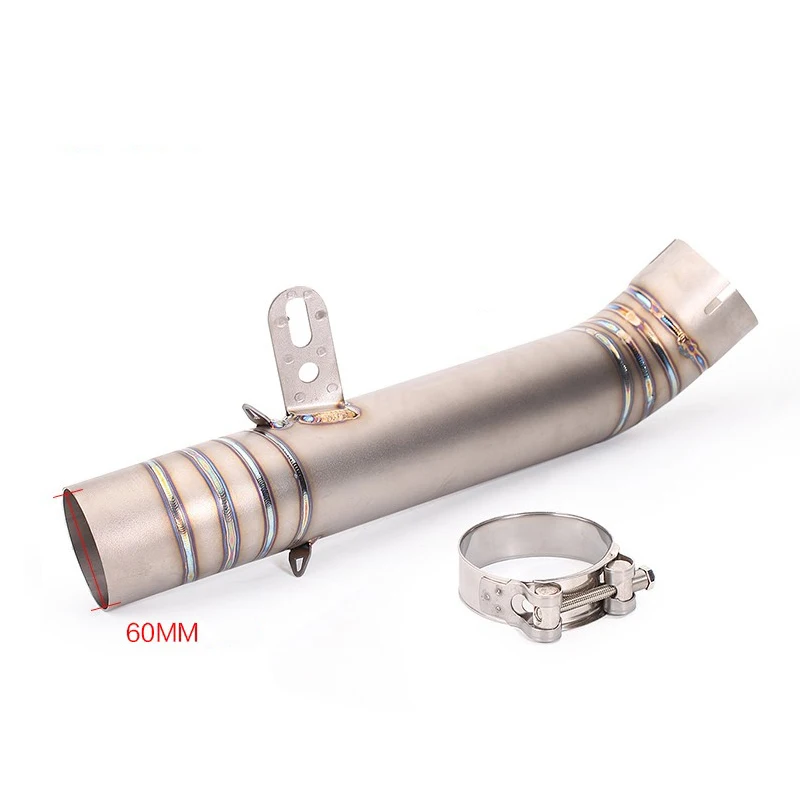 

Titanium Alloy Motorcycle Exhaust Muffler Slip On Full System With Middle Link Pipe For Aprilia RSV4 2015 Modified Scooter 60mm