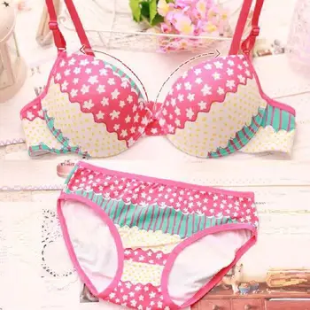 

Bra Briefs Set Gathering Cups Push up A B cups T-shirt Padded bra Smooth Lingerie Women Underwear H221