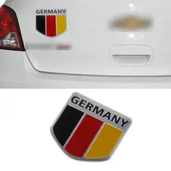 Прямая поставка алюминий пособия по немецкому языку флаг автомобиля стикеры логотип эмблема значок для Audi BMW Skoda