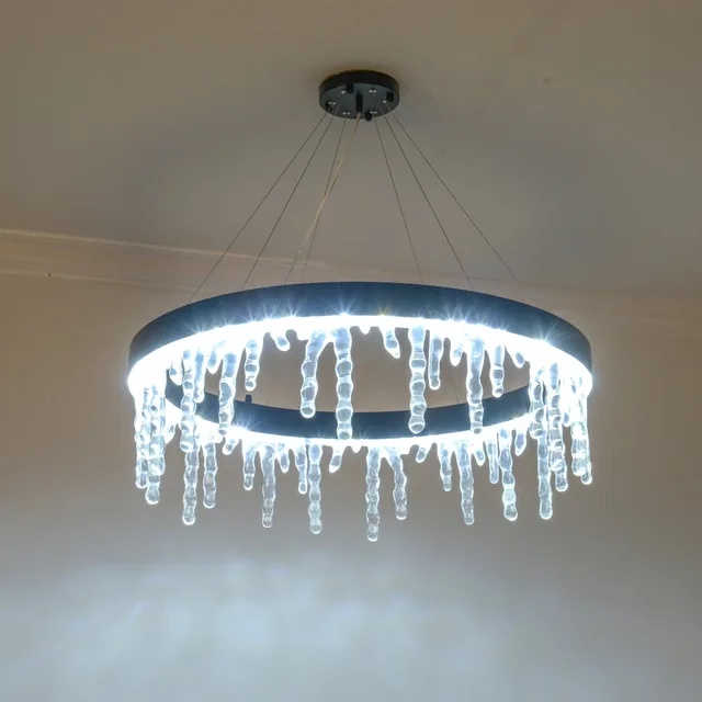 Modern Art Light Fixtures Hanging Lamp Black Chandelier Icicle Modern Art Light Fixtures Hanging Lamp Black Chandelier Icicle String Lights Led Lamps For Hotel