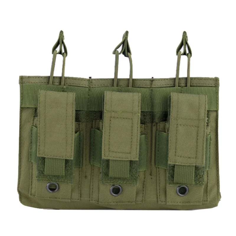 1000D нейлон тактический molle тройной Открытый-топ подсумок для журналов FAST AK AR M4 FAMAS Mag Pouch военный Пейнтбол оборудование Новое - Цвет: G