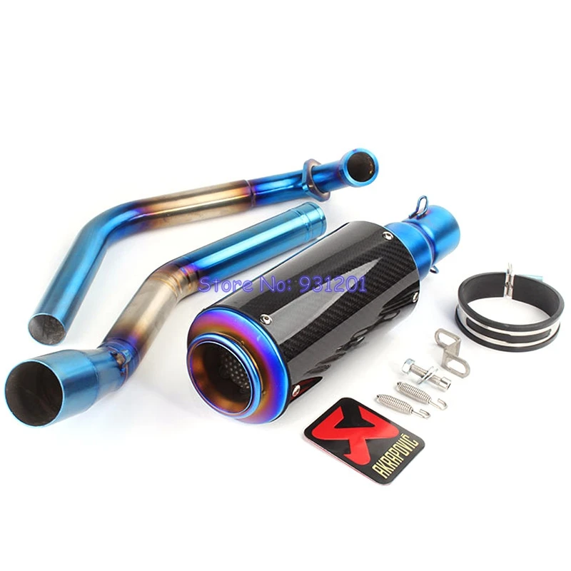 

For Yamaha YZF R15 MT-15 MT 125 Motorcycle Exhaust Full System Mid Pipe Headers with Akrapovic Exhaust Muffler Pipe Escape Moto