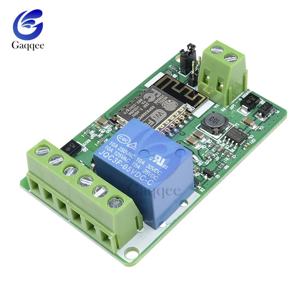 Релейный Щит постоянного тока 7 30 В 1 канал ESP8266 Wi Fi модуль защита от превышения