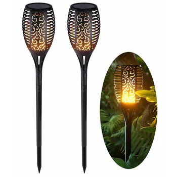 

96LEDs Solar LED Flame Lamp Waterproof Lawn Dancing Flicker Torch Lights Outdoor Garden Decoration Landscape Lights BZ