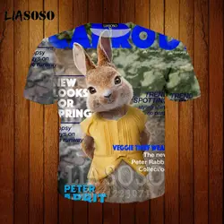 Животные Новый стиль Мода Футболка Кролик Питер фильм Забавный принт 3D футболка Для мужчин Женская Повседневная футболка толстовка c5