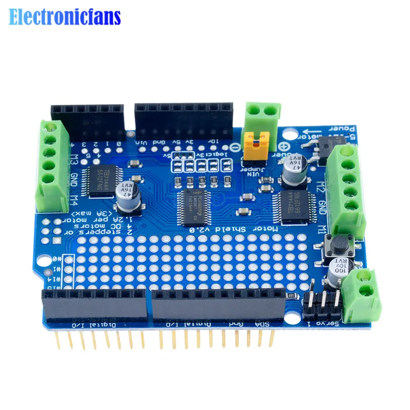 Стандартный IIC IEC TB6612 Mosfet шаговый двигатель PCA9685 ШИМ сервопривод щит V2 для Arduino робот ШИМ Uno Mega R3 Замена L293D