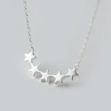 Jemmin Top Quality Fashion 5 Stars Pendant 925 Sterling Silver Jewelry Simple Classic Necklace Party Engagement Decoration