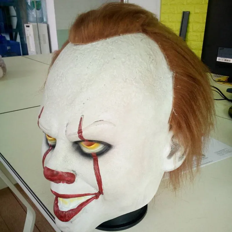 Stephen King's It Joker Pennywise латексная маска для косплея клоун на Хэллоуин костюмы Карнавальный Пурим ужасный маскарадный мяч вечерние реквизиты