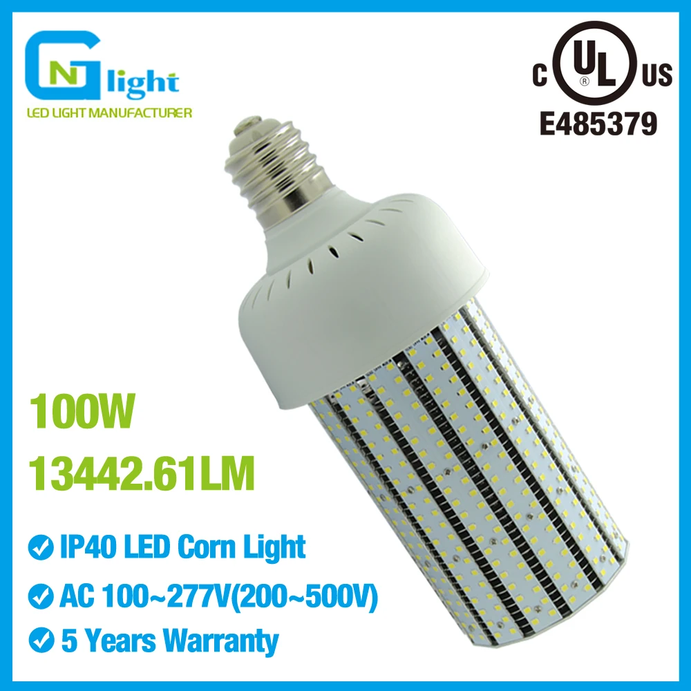480V 347V 400W Metal Halide Replacement 100W LED Corn Cob Bulb Parking