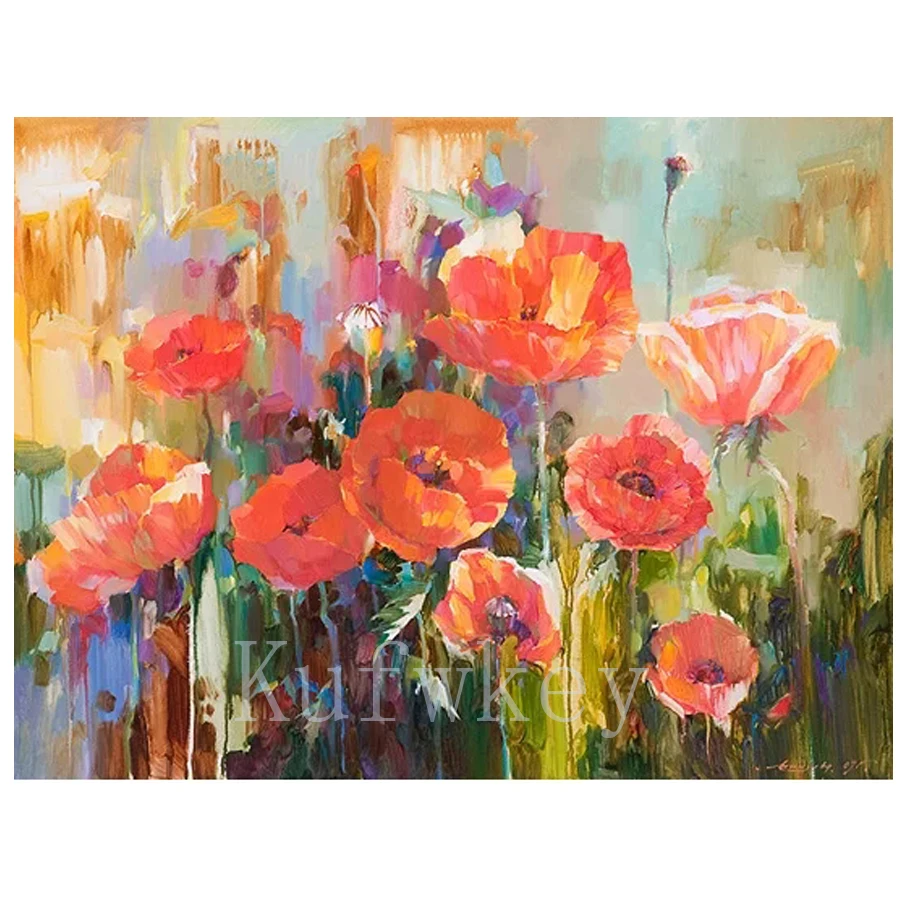 poppy Diamond Embroidery Rhinestone,5d DIY Diamond Painting red poppy