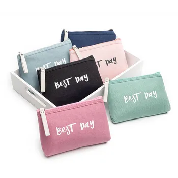 

Portable Women Makeup Bags Canvas Letters Printing Cosmetics Travel Lady Pouch Cosmetic Bag Make Up Case OH66