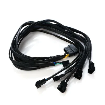 

One Drag Five PWM Fan Sub Line 1 Minute 5 Chassis Fan Cable 4 Pin Motherboard Adapter Cable Network P15