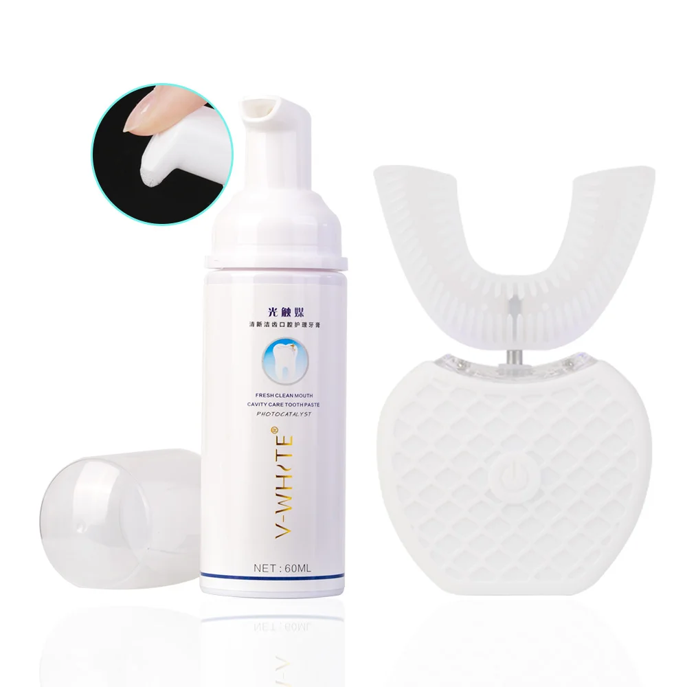 360° Automatic Sonic Electric Toothbrush With Toothpaste Intelligent U