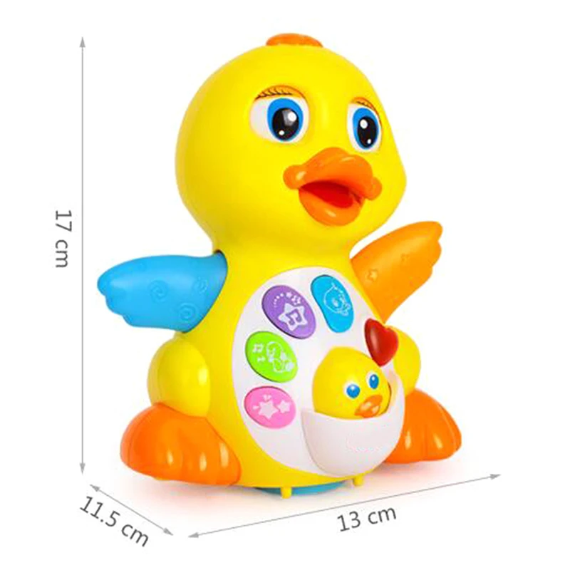 1 шт. детские игрушки EQ хлопки желтая утка младенец Brinquedos Bebe электрические универсальные игрушки для детей от 1 до 3 лет
